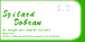 szilard dobran business card
